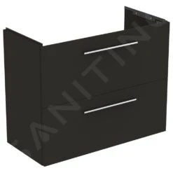 Ideal Standard I.Life S - Wastafelonderkast, 800x375x630 Mm, 2 Laden, Mat Carbon Grijs T5295NV