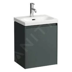 Laufen Lani - Wastafelonderkast, 44x34x52 Cm, 1 Deur, Scharnieren Rechts, Grijs H4035021122661