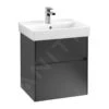 Villeroy & Boch Collaro - Wastafelkast, 510x546x414 Mm, 2 Laden, Mat Zwart C00700PD