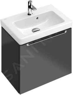 Villeroy & Boch Subway 2.0 - Wastafelkast, 485x420x379 Mm, 1 La, Glossy Grey A68500FP