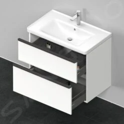 Duravit D-Neo - Wastafelonderkast 784x625x452 Mm, 2 Laden, Mat Wit DE435501818 -Duravit || Geberit || Grohe Verkoopwinkel 8492c5170f29cd89042375ad