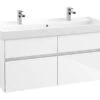 Villeroy & Boch Collaro - Wastafelonderkast, 1154x546x444 Mm, 4 Laden, Glossy White C01200DH