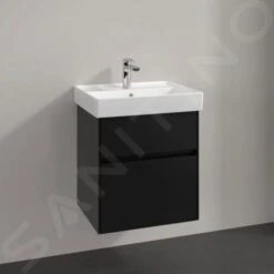 Villeroy & Boch Collaro - Wastafelkast, 510x546x414 Mm, 2 Laden, Mat Zwart C00700PD -Duravit || Geberit || Grohe Verkoopwinkel 85b87ecad32ac94d0a8a670c