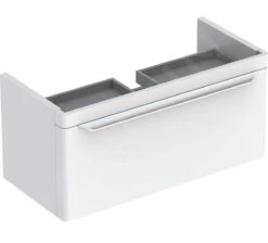 Geberit MyDay - Wastafelonderkast, 810x410x430 Mm, 1 Schuiflade Met LED-verlichting, Glanzend Wit 824100000