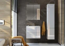 Kielle Aura - Wastafelkast Met Wastafel, 80x55x46 Cm, 2 Laden, Glanzend Wit 50002S80 -Duravit || Geberit || Grohe Verkoopwinkel 868a46f795c669b10d813625