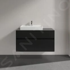 Villeroy & Boch Collaro - Wastafelkast, 1000x548x500 Mm, 2 Laden, Mat Zwart C01700PD -Duravit || Geberit || Grohe Verkoopwinkel 89605be07a268ac93f052896