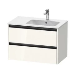 Duravit Ketho.2 - Wastafelonderkast 549x810x480 Mm, 2 Laden, Glanzend Wit K25268022220000