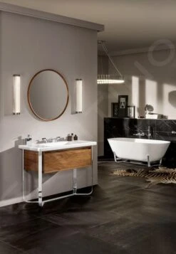 Villeroy & Boch Antheus - Spiegel Houten Frame, Diameter 850 Mm, Noot B30500PV -Duravit || Geberit || Grohe Verkoopwinkel 8ae7f8b60e51e4be7ab88639