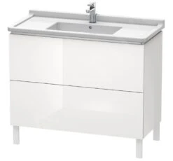 Duravit L-Cube - Wastafelonderkast 866x1020x469 Mm, 2 Laden, Glanzend Wit LC661002222