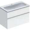 Geberit ICon - Wastafelonderkast Met Wastafel, 900x630x480 Mm, KeraTect, Glanzend Wit 502.333.01.2