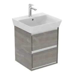 Ideal Standard Connect Air - Wastafelonderkast 430x402x517 Mm, Grijs Eiken/mat Wit Gelakt E1608PS -Duravit || Geberit || Grohe Verkoopwinkel 8e2f6f7d2904b7f368c7b637