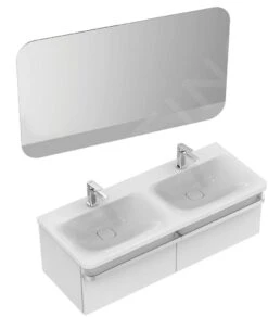 Ideal Standard Tonic II - Wastafelonderkast Voor Dubbele Wastafel 1220x440x350 Mm, Met Lak Glanzend Wit R4305WG -Duravit || Geberit || Grohe Verkoopwinkel 8ec2004d45be48ce2f756ad7