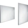 Nimco Spiegels - Spiegel Met LED Verlichting, 900x700 Mm, Vierkant, Aluminium ZP 13019