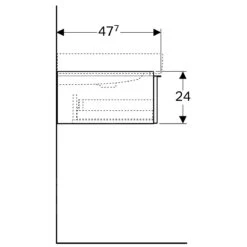 Geberit ICon - Wastafelonderkast, 740x240x477 Mm, Glanzend Wit 840275000 -Duravit || Geberit || Grohe Verkoopwinkel 90962bd114121772e011a84c 1