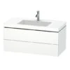 Duravit L-Cube - Wastafelonderkast Met Wastafel 500x1000x480 Mm, 2 Laden, Wit Mat LC6928O1818