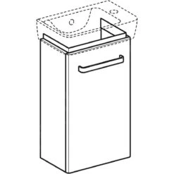 Geberit Selnova Compact - Wastafelkast, 348x252x604 Mm, 1 Deur, Glanzend Wit/mat Wit 501.488.00.1 -Duravit || Geberit || Grohe Verkoopwinkel 90f02f7c28abe18d120d0a50