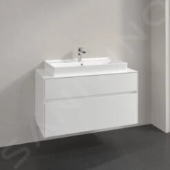 Villeroy & Boch Collaro - Wastafelonderkast, 1000x548x500 Mm, 2 Laden, Glossy White C02000DH -Duravit || Geberit || Grohe Verkoopwinkel 913b076f71e45f036419006e