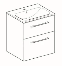 Geberit Selnova Square - Wastafelonderkast 635x588x480 Mm, Met Wastafel, 2 Laden, Hickorynoot 501.238.00.1 -Duravit || Geberit || Grohe Verkoopwinkel 913cc16ae2932af3704d9e77 1