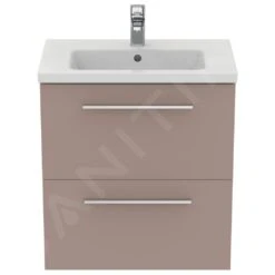 Ideal Standard I.Life S - Wastafelonderkast, 600x375x630 Mm, 2 Laden, Mat Beige T5293NH -Duravit || Geberit || Grohe Verkoopwinkel 9204b428e1f3c7044b59939a