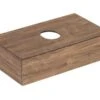 Geberit VariForm - Wastafelonderkast, 900x510x235 Mm, Met één Schuiflade, Aflegvlak En Sifon, Notenhout 501.168.00.1