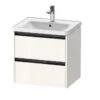 Duravit Ketho.2 - Wastafelkast 549x584x455 Mm, 2 Laden, Glanzend Wit K25281022220000