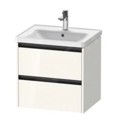 Duravit Ketho.2 - Wastafelkast 549x584x455 Mm, 2 Laden, Glanzend Wit K25281022220000