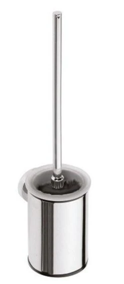 Sapho X-Round - Toiletborstelhouder Met Zwarte Borstel, Chroom XR305