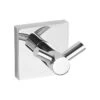 Sapho X-SQUARE - Dubbele Handdoekhaak, Chroom XQ201