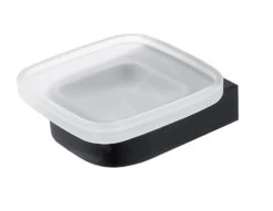 Nimco Nikau - Zeepschaal Met Houder, Mat Glas/mat Zwart NKC 30059C-90