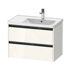 Duravit Ketho.2 - Wastafelkast 549x784x455 Mm, 2 Laden, Glanzend Wit K25286022220000