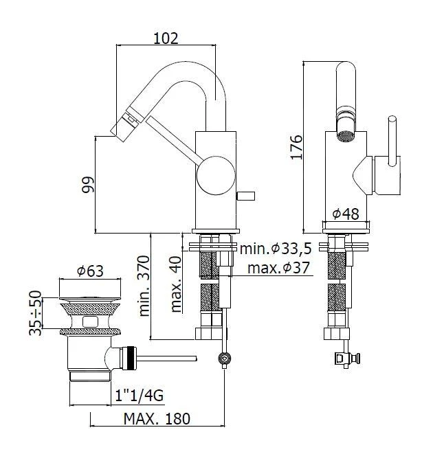 Paffoni Light - Bidetkraan Met Waste, Chroom LIG937CR 2 Paffoni Light - Bidetkraan Met Waste, Chroom LIG937CR - Afbeelding 2