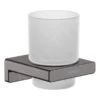 Hansgrohe AddStoris - Tandenborstelhouder, Mat Glas/geborsteld Zwart Chroom 41749340