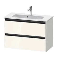 Duravit Ketho.2 - Wastafelonderkast 549x810x390 Mm, 2 Laden, Glanzend Wit K25256022220000