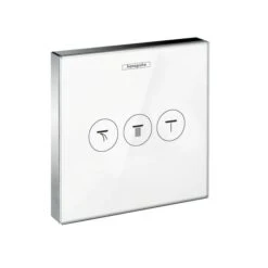Hansgrohe Shower Select - Afbouwdeel Voor Inbouw Thermostaat Met 3 Stopkranen Voor 3 Douchefuncties, Wit/chroom 15736400