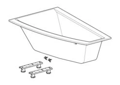 Geberit Selnova Square - Asymmetrisch Bad 1700x1050x470 Mm, Links, Wit 554.293.01.1 -Duravit || Geberit || Grohe Verkoopwinkel a094d620a596871988474600