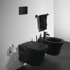 Ideal Standard Connect Air - Hangend Bidet, 1 Kraangat, Zwart E0266V3 -Duravit || Geberit || Grohe Verkoopwinkel a103f71441ed35a1bd47371d