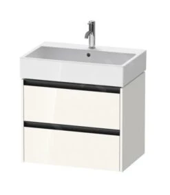 Duravit Ketho.2 - Wastafelkast 549x684x460 Mm, 2 Laden, Glanzend Wit K25276022220000