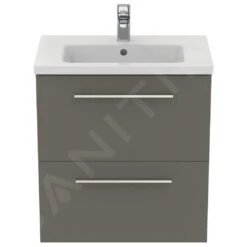 Ideal Standard I.Life S - Wastafelonderkast, 600x375x630 Mm, 2 Laden, Mat Kwartsgrijs T5293NG -Duravit || Geberit || Grohe Verkoopwinkel a4478fed2e4a3cf32cc22bff