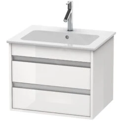 Duravit Ketho - Wastafelonderkast 480x600x475 Mm, 1 Lade, Glanzend Wit KT642802222
