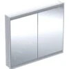 Geberit ONE - Spiegelkast Met LED-verlichting, 1050x900x150 Mm, 2 Deuren, Inbouw, Wit 505.804.00.2