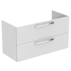 Ideal Standard Tempo - Wastafelonderkast 1000x440x550 Mm, 2 Laden, Glanzend Wit E1105WG