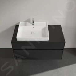 Villeroy & Boch Collaro - Wastafelkast, 1000x548x500 Mm, 2 Laden, Mat Zwart C01700PD -Duravit || Geberit || Grohe Verkoopwinkel aa266cd34b971bcd2d275ef7