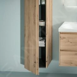 Laufen Lani - Hoge Kast 165x35 Cm, 1 Deur, Scharnieren Links, Eiken H4037211122671 -Duravit || Geberit || Grohe Verkoopwinkel ac571d1d4962fd92750cdf5c