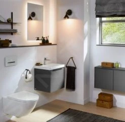 Villeroy & Boch Subway 3.0 - Wastafelonderkast, 473x429x408 Mm, 1 Lade, Grafiet C58000VR -Duravit || Geberit || Grohe Verkoopwinkel acc4f50792252eb91ef333ef