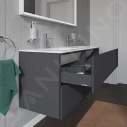 Duravit L-Cube - Wastafelonderkast 550x1290x481 Mm, 4 Laden, Grafiet Mat LC625904949 -Duravit || Geberit || Grohe Verkoopwinkel ad2eb5d14c83a17944e328de