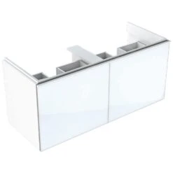 Geberit Acanto - Onderkast Voor Dubbele Wastafel 1200 Mm, Glanzend Wit 500.613.01.2