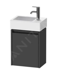 Duravit Ketho.2 - Wastafelkast 440x364x238 Mm, 1 Deur, Scharnieren Rechts, Grafiet Mat K25071R49490000