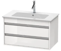 Duravit Ketho - Wastafelonderkast 480x800x475 Mm, 2 Lades, Glanzend Wit KT642902222