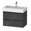 Duravit Ketho.2 - Wastafelkast 549x784x460 Mm, 2 Laden, Grafiet Mat K25277049490000