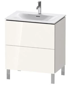 Duravit L-Cube - Wastafelonderkast 856x720x481 Mm, 2 Laden, Glanzend Wit LC659602222